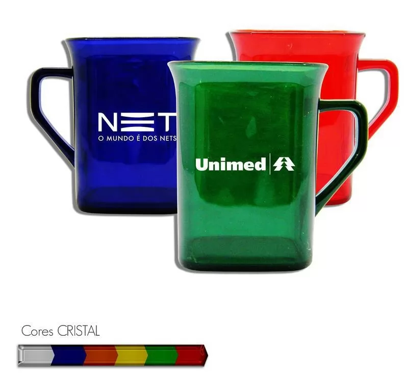 Caneca Quadrada Cristal 250 ml